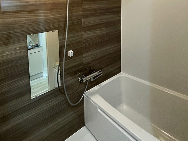 バスルームとトイレを分けて、グレーインテリアのお部屋に