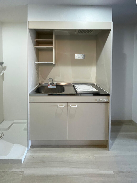 バスルームとトイレを分けて、グレーインテリアのお部屋に