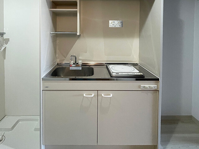 バスルームとトイレを分けて、グレーインテリアのお部屋に
