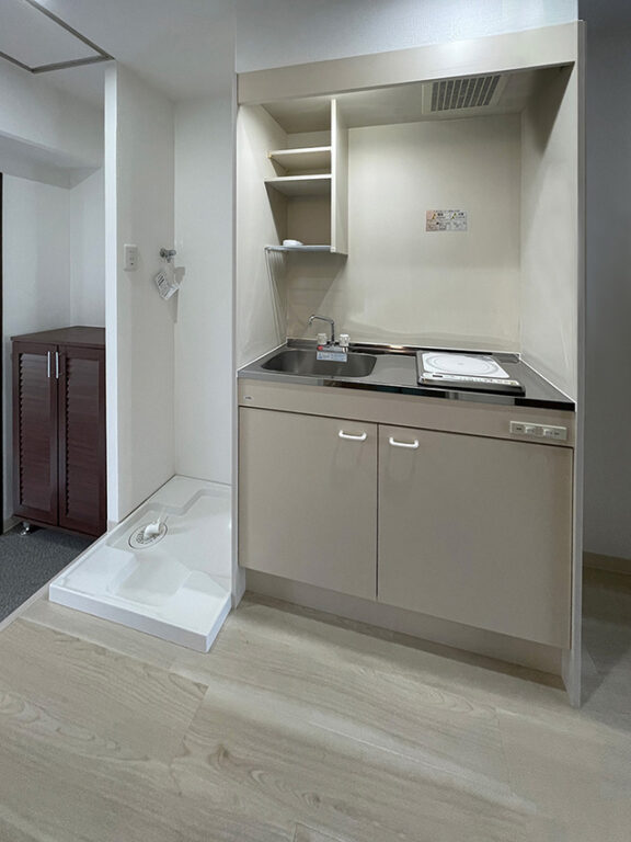 バスルームとトイレを分けて、グレーインテリアのお部屋に