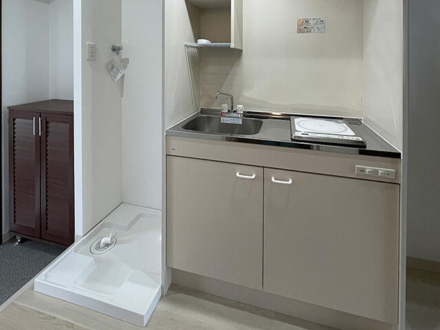 バスルームとトイレを分けて、グレーインテリアのお部屋に